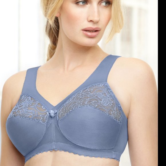 Set of 3! 40C Glamorise MAGIC LIFT Full Figure Bra (COMFORT-STRAPS) Blue-Ice - Picture 15 of 15